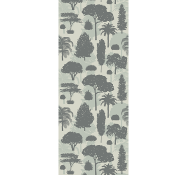 Tapete Natur Baum-Silhouette-Muster - TenStickers