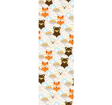 Tapete Baby tiergesichter - TenStickers