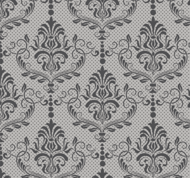 Tapete grau elegantes barockmuster - TenStickers