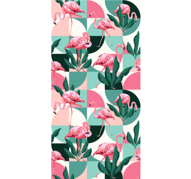 Natur Tapete Strand und kreise tropisches Muster - TenStickers