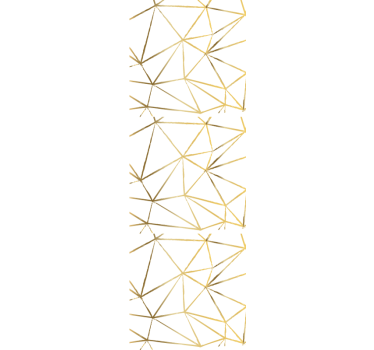 Tapete Eingang geometrische goldene linien - TenStickers