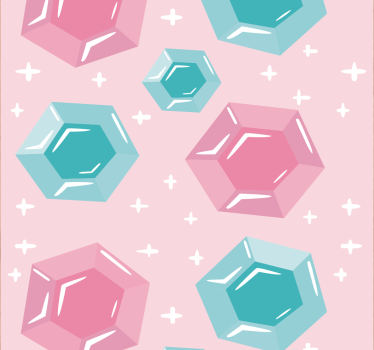 Vliestapete abstrakt pinke Juwelen - TenStickers
