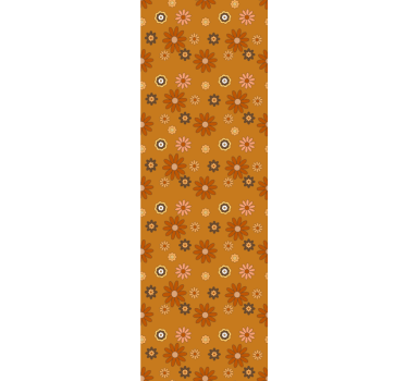 60er Jahre Blumendesign Tapete - TenStickers