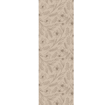 Tapete Wohnzimmer taupe geblümt - TenStickers