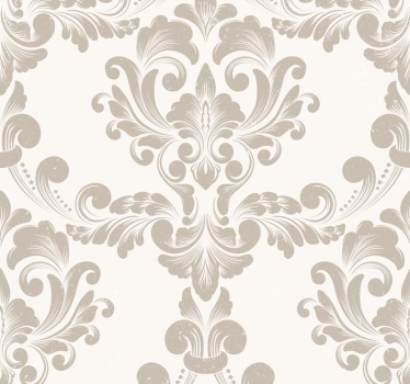 Klassische Tapete mit Damask Muster - TenStickers