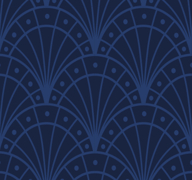 Schlafzimmer Tapete Eingang marineblaues art déco - TenStickers
