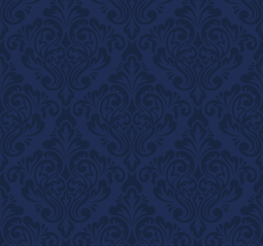 Tapete Wohnzimmer marineblauer damast - TenStickers