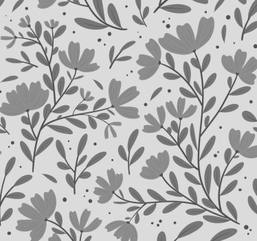 Tapete Natur graues Blumenmuster - TenStickers