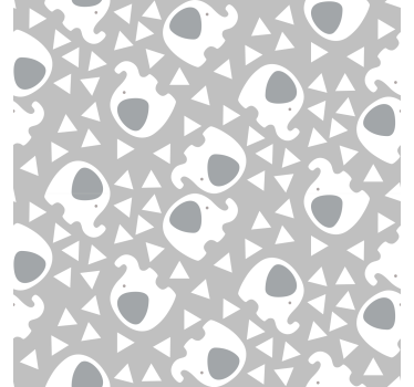 Tapete Babyzimmer elefant mit dreiecken - TenStickers