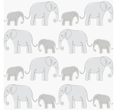 Minimalistische Elefanten Tapete Kinderzimmer - TenStickers