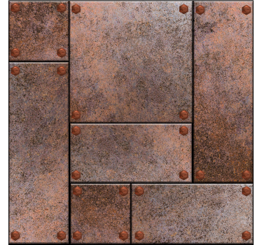 Tapete Jugendzimmer metallplatten - TenStickers