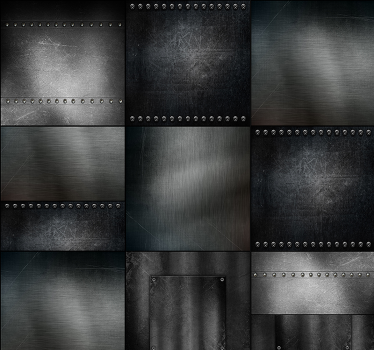Tapete Metalloptik metallplattendesign - TenStickers