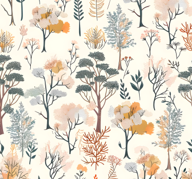 Tapete Natur Bäume Muster - TenStickers