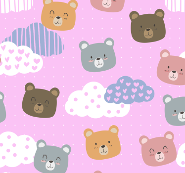 Tapete Baby kuschelbären-muster - TenStickers