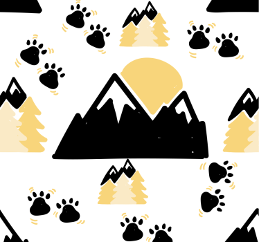 Tapete Baby berge und hundespuren - TenStickers