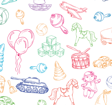 Tapete Baby verspielte kindheitsmotive - TenStickers