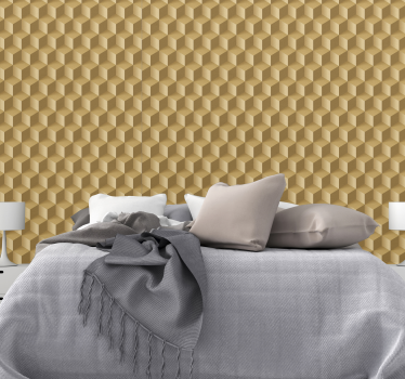 3D Tapete dekorativ beige kubisch - TenStickers