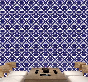 Tapete Esszimmer geometrische sechseckige formen - TenStickers