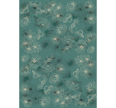 Blumentapete elegantes grünes arrangement - TenStickers