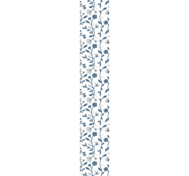 Tapete Blumen Abstrakte blumen blau und grau - TenStickers
