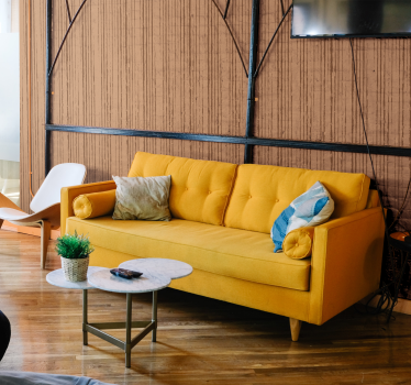 Tapete Wohnzimmer Holzoptik lineare holzstruktur - TenStickers