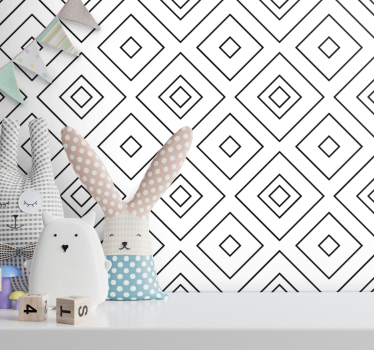Vliestapete Quadrate Elegantes rautenmuster - TenStickers