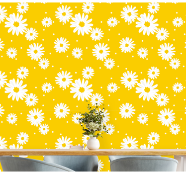 Blumentapete gänseblümchen freude - TenStickers