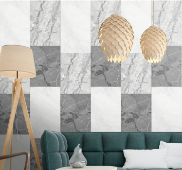 Marmor tapete mit eleganter grauer aderung - TenStickers