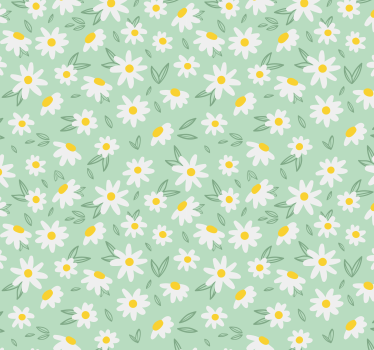 Tapete Natur Gänseblümchen auf grünem Hintergrund - TenStickers