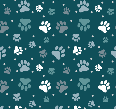 Schlafzimmer Tapete Weiße und graue hundeabdrücke - TenStickers