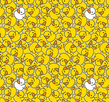 Schlafzimmer Tapete Verschiedene süße weiße ente - TenStickers