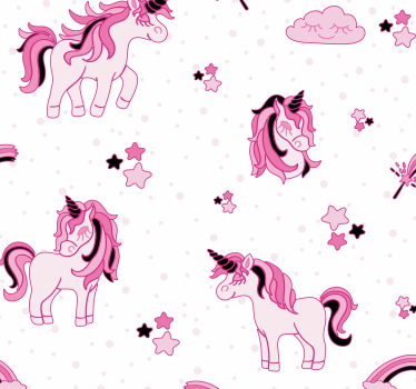 Kinderzimmer Tapete Einhornwelt im doodle-stil - TenStickers