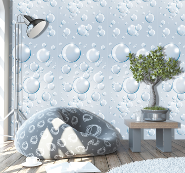 Abstrakt Tapete 3D Seifenblasen Tanz - TenStickers