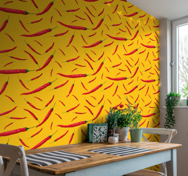 Chillischoten Tapete - TenStickers