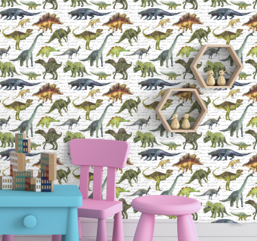 Kinderzimmer Tapete Realistische dinosaurier - TenStickers