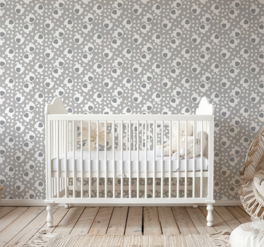 Tapete Babyzimmer elefant mit dreiecken - TenStickers