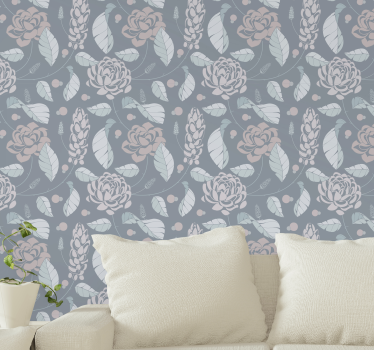 Blumentapete botanische blüten - TenStickers