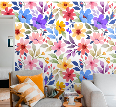 Blumentapete florale blüte - TenStickers