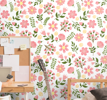 Blumentapete florale harmonie - TenStickers