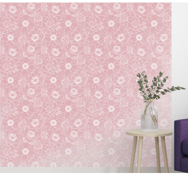 Blumentapete florales umrissmotiv - TenStickers
