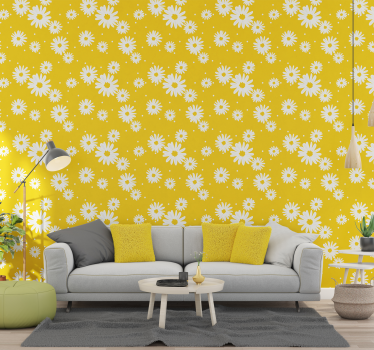 Blumentapete gänseblümchen freude - TenStickers