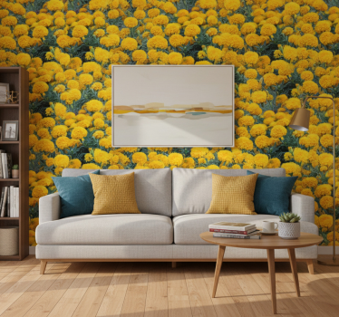 Blumentapete gelbe ringelblüten - TenStickers