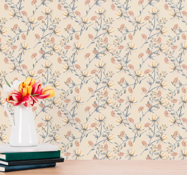 Blumen Schlafzimmer Tapete - TenStickers