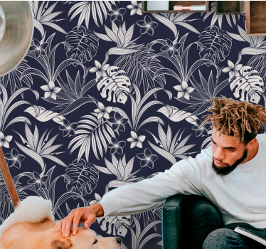 Tapete Natur tropisches Blumendesign - TenStickers