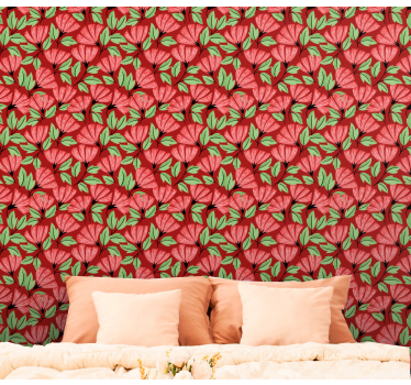 Blumentapete tropisches blütenmuster - TenStickers