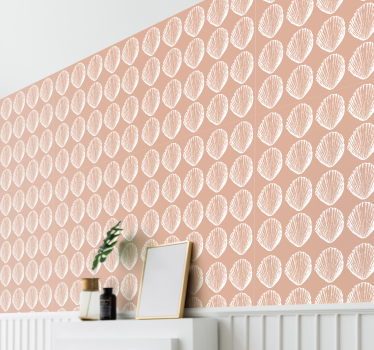 Tapete Beige muschelmuster - TenStickers