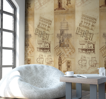 Fototapete Stadt Altbau Vintage - TenStickers