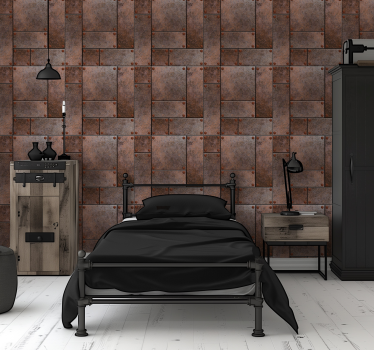 Tapete Jugendzimmer metallplatten - TenStickers