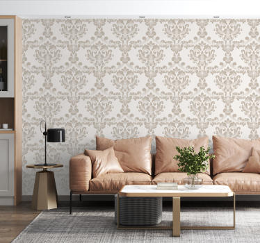 Klassische Tapete mit Damask Muster - TenStickers