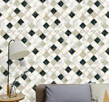 Marmor Tapete elegantes rautenmuster - TenStickers
